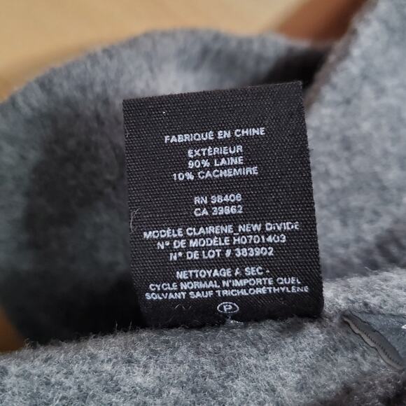Theory Clairene New Divide Wool Cashmere Coat Charcoal Melange Grey Size Small - Picture 10 of 10